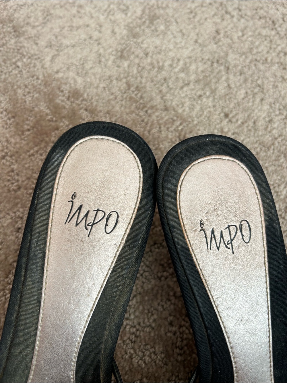 Impo Multi-Strap Black Open Toe Size 9 1/2 Heels - Picture 3 of 5